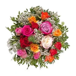 Blumenstrauß 'Rosenzauber' Inkl. Gratis Grußkarte -Die grüne Ecke 1110600026 Rosenzauber D28cm 4841