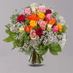 Blumenstrauß 'Liebesbotschaft' Inkl. Gratis Grußkarte -Die grüne Ecke 1110600027 Liebesbotschaft grau 103407