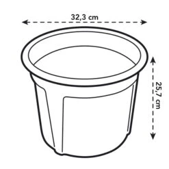 Elho Kartoffeltopf Green Basics Living Black, Ø 32,3 Cm, Höhe 25,7 Cm, Erdvol. 13 L -Die grüne Ecke 12 gb potato pot 33 living black 8711904315597 110980