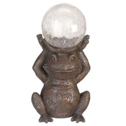 Solarleuchte 'Frosch Mit Kugel', 41 X 20 X 16 Cm -Die grüne Ecke 2950100494 Solarleuchte Frosch 1 105901