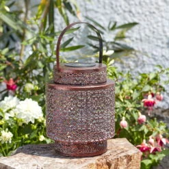 Kölle Solarlaterne Tangier, Kupfer, 18 X 23 Cm -Die grüne Ecke 2950100527 Koelle Solarlaterne TANGIER D18xH23cm warmweiss 2 86250