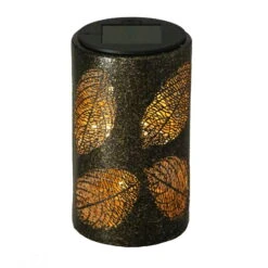 Solarleuchte Blatt, Antik Bronze, 9,0 X 9,0 X 15,3 Cm -Die grüne Ecke 2950100547 Solar Lampe Blatt 2 90062