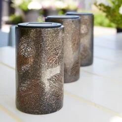 Solarleuchte Blatt, Antik Bronze, 9,0 X 9,0 X 15,3 Cm -Die grüne Ecke 2950100547 Solar Lampe Blatt 4 90063