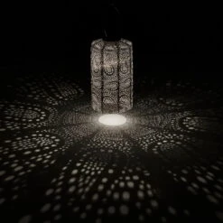 Solarlaterne 'Cylinder 18 Mandela', Light Taupe, Ø 18 X 33 Cm -Die grüne Ecke 2950100690 2950100691 2950100666 2950100667 Cylinder 18 105787 2