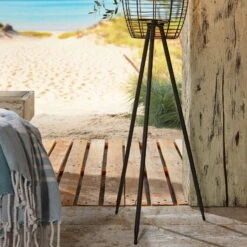 Solar-Standleuchte 'Killarney', Schwarz, Metall, Ø 20,5 X H 32 Cm -Die grüne Ecke 2950100705 Solar Filament LED Dreibein Killarney 3 1 120446