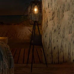 Solar-Standleuchte 'Killarney', Schwarz, Metall, Ø 20,5 X H 32 Cm -Die grüne Ecke 2950100705 Solar Filament LED Dreibein Killarney 4 120445