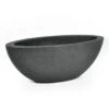 Pflanzschale "Flower" Oval, Anthrazit, Ca. 52x23x20 Cm, Füllvolumen Ca. 10 L -Die grüne Ecke 3210102490 Pflanzschale Flower oval anthrazit D52 x B23 x H20cm 10Ltr 24029
