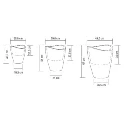 Pflanzgefäß 'Wave Globe High', Schwarz, Ø 30 X H 40 Cm -Die grüne Ecke 3210102842 3210102843 3210102844 Illu Wave Globe High Vermasst 55951
