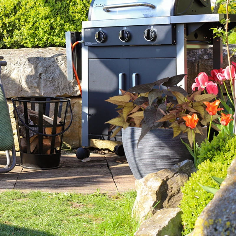 Pflanzgefäß "Lara" Anthrazit, Rillenoptik, Ø 40 Cm, Höhe 31 Cm, Füllvol. 26 L 3 Pflanzgefäß "Lara" Anthrazit, Rillenoptik, Ø 40 Cm, Höhe 31 Cm, Füllvol. 26 L