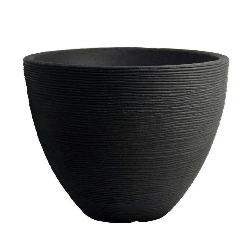 Pflanzgefäß "Lara" Anthrazit, Rillenoptik, Ø 40 Cm, Höhe 31 Cm, Füllvol. 26 L 4 Pflanzgefäß "Lara" Anthrazit, Rillenoptik, Ø 40 Cm, Höhe 31 Cm, Füllvol. 26 L – Bild 2