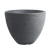 Pflanzgefäß "Lara" Grau, Rillenoptik, Ø 40 Cm, Höhe 31 Cm, Füllvol. 26 L -Die grüne Ecke 3210103162 Pflanzgefae Rillenoptik Lara grau D40xH31cm26Ltr 24021
