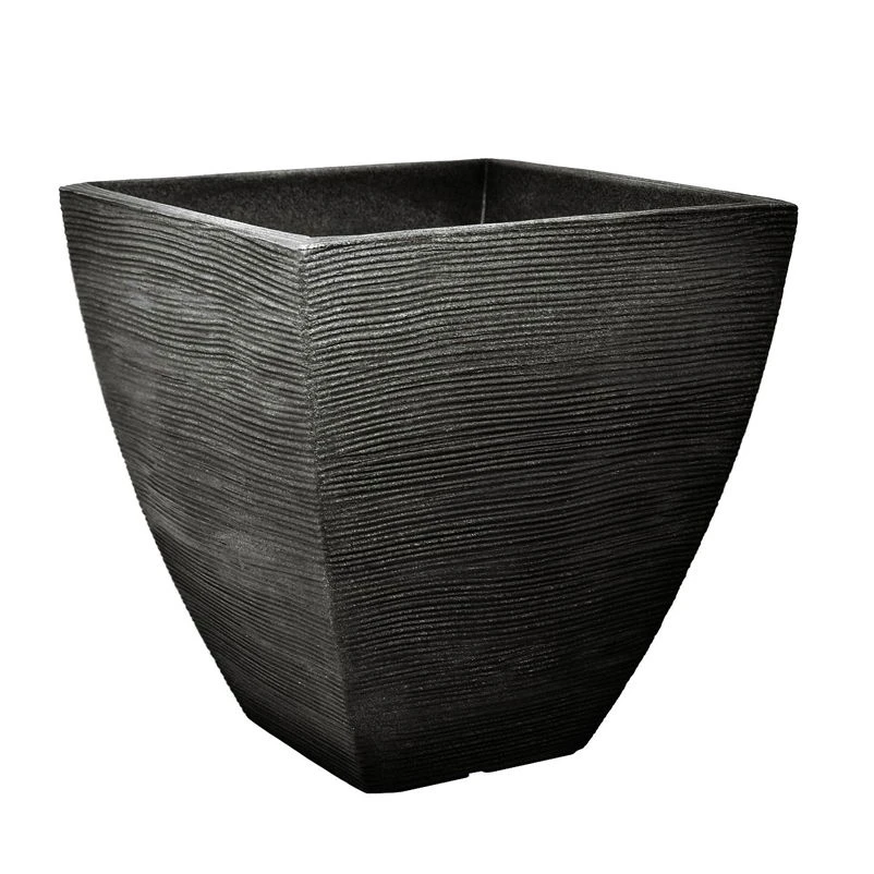 Pflanzgefäß "Luis" Anthrazit, In Rillenoptik, 40x40x42 Cm, Füllvol. 40 L 3 Pflanzgefäß "Luis" Anthrazit, In Rillenoptik, 40x40x42 Cm, Füllvol. 40 L