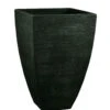 Pflanzgefäß "Mari" Anthrazit, In Rillenoptik, 40x40x60 Cm, Füllvol. 63 L -Die grüne Ecke 3210103168 Pflanzgefae Rillenoptik quadratisch Mari anthrazit 40x40xH60cm 63Ltr 24027