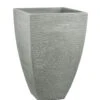 Pflanzgefäß "Mari" Grau, In Rillenoptik, 40x40x60 Cm, Füllvol. 63 L -Die grüne Ecke 3210103169 Pflanzgefae Rillenoptik quadratisch Mari grau 40x40xH60cm63Ltr 24028