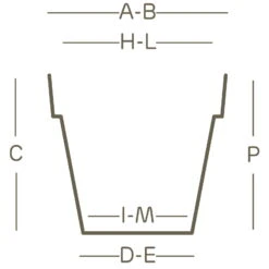Euro 3 Plast Pflanzgefäß "Mitu Pac Quadro" Taupe, 40 Cm, Erdvol. 41 L -Die grüne Ecke 3210103179 Pflanzgefaess Mitu Pac Quadro technische Zeichnung 111249 1