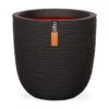 Pflanzgefäß Rib Cullen Schwarz -Die grüne Ecke 3210103449 Pflanzgefaess Tutch Riffel Cullen schwarz D54xH52cm 113Ltr 45550
