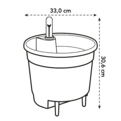 Elho Selbstbewässerungssystem, Living Black, Innovativ, Einfache Anwendung -Die grüne Ecke 3210103673 111365