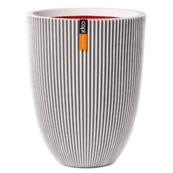 Pflanzvase 'Groove', Elfenbein, Ø 46 X H 58 Cm