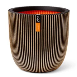 Pflanzgefäß 'Groove', Gold