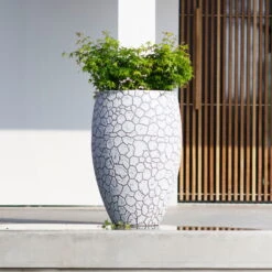 Pflanzvase 'Clay', Elfenbein, Ø 50 X H 72 Cm -Die grüne Ecke 3210104120 pflanzvase clay 2 116911