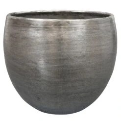 Pflanzgefäß 'Rowen', Silber, Ø 28 X H 23 Cm