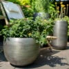 Pflanzgefäß 'Rowen', Silber, Ø 33 X H 25 Cm -Die grüne Ecke 3210801617 3210801618 Pflanzgefaess Rowen silber 114977 1