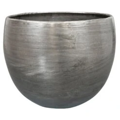 Pflanzgefäß 'Rowen', Silber, Ø 33 X H 25 Cm -Die grüne Ecke 3210801617 Pflanzgefaess Rowen silber D 33 x H 25 cm 114978