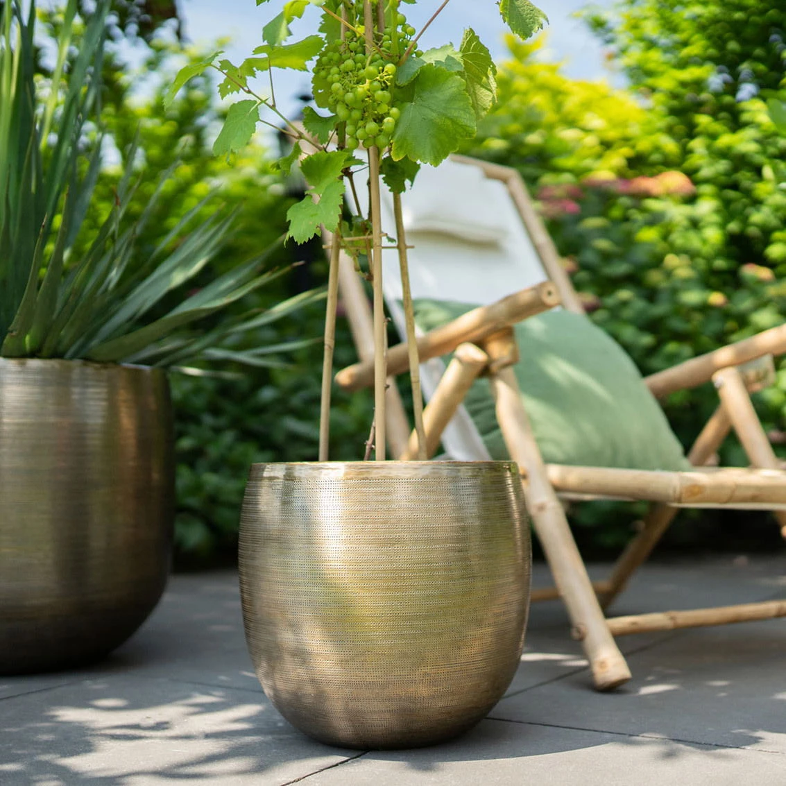 Pflanzgefäß 'Rowen', Gold, Ø 38 X H 30 Cm 3 Pflanzgefäß 'Rowen', Gold, Ø 38 X H 30 Cm