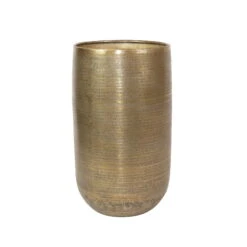Pflanzgefäß 'Rowen', Gold, Ø 31 X H 55 Cm -Die grüne Ecke 3210801630 Pflanzgefaess Rowen gold D 31 x H 55 cm 115021
