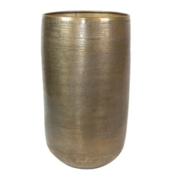 Pflanzgefäß 'Rowen', Gold, Ø 41 X H 72 Cm -Die grüne Ecke 3210801632 Pflanzgefaess Rowen gold D 41 x H 72 cm 115023