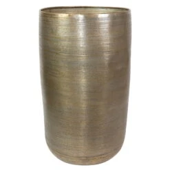 Pflanzgefäß 'Rowen', Gold, Ø 47 X H 82 Cm -Die grüne Ecke 3210801633 Pflanzgefaess Rowen gold D 47 x H 82 cm 115024