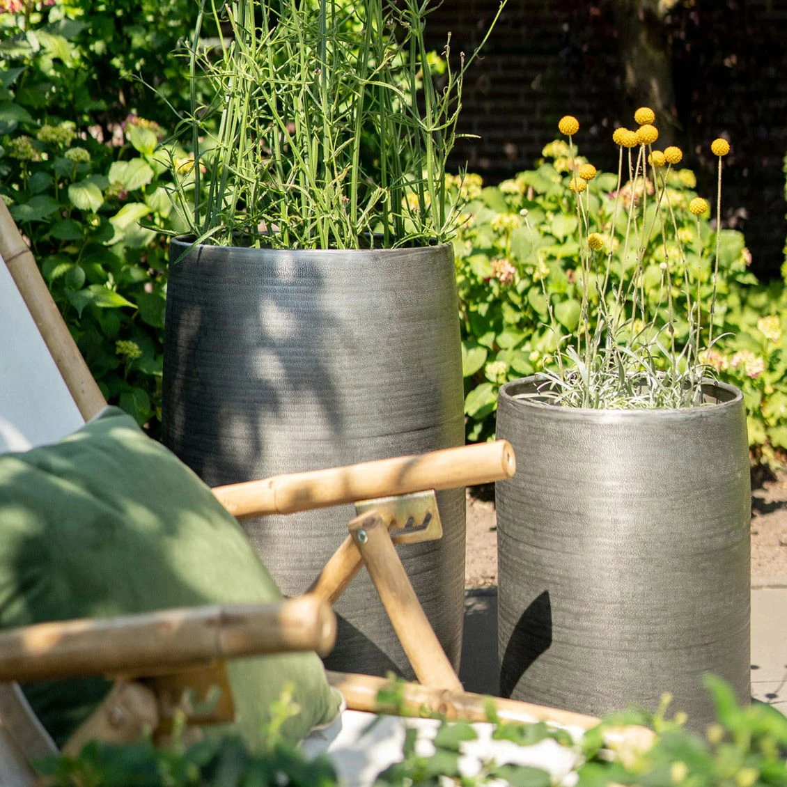 Pflanzgefäß 'Rowen', Silber, Ø 41 X H 72 Cm 7 Pflanzgefäß 'Rowen', Silber, Ø 41 X H 72 Cm – Bild 5
