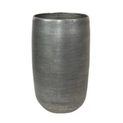 Pflanzgefäß 'Rowen', Silber, Ø 38 X H 62 Cm -Die grüne Ecke 3210801636 Pflanzgefaess Rowen silber D 38 x H 62 cm 115033