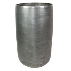 Pflanzgefäß 'Rowen', Silber, Ø 47 X H 82 Cm -Die grüne Ecke 3210801638 Pflanzgefaess Rowen silber D 47 x H 82 cm 115035