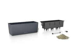 LECHUZA Balconera Color All-in-One-Set, Schiefergrau, 50 X 19 X 19 Cm -Die grüne Ecke 3230100763 Balconera Color50 AllinOneSet 50x19x19cm sgrau Pflanzvol 8Ltr 2 17892