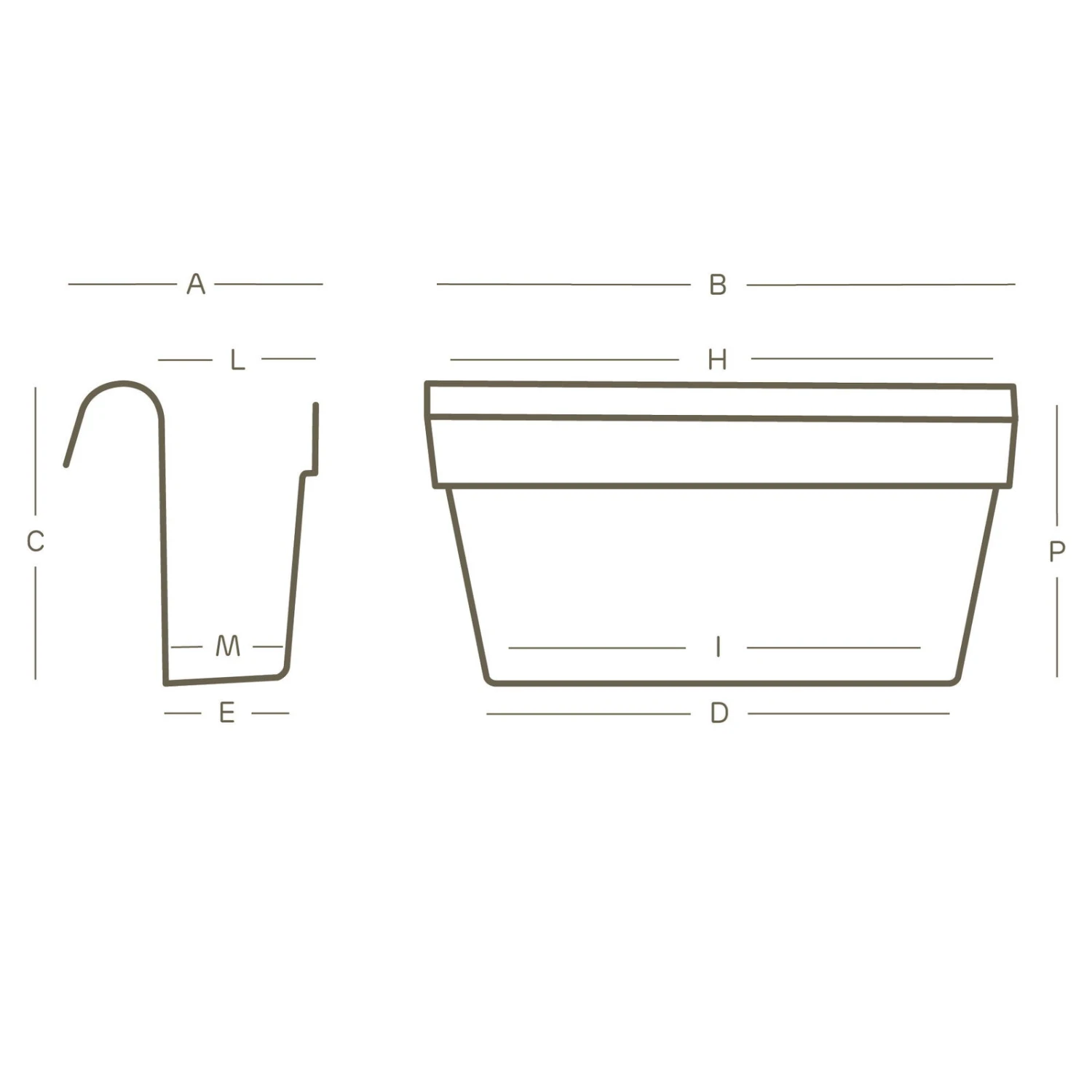 Balkon-Hängekasten UP Cassetta, Taupe, 50 Cm, 9 Liter 4 Balkon-Hängekasten UP Cassetta, Taupe, 50 Cm, 9 Liter – Bild 2