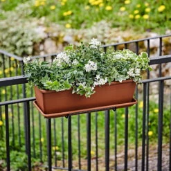 Blumenkasten 'Tera Kit Basic', Terra, Ca. 80 X 17 X 14 Cm -Die grüne Ecke 3230101144 Blumenkasten Tera Kit Basic Rectangle 80 terra 1 102287