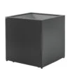 Pflanztrog Kubus, Anthrazit, 40 X 40 X 40 Cm Mit Rollen -Die grüne Ecke 3230600036 Pflanztrog Kubus mRollen anthrazit 40x40x40cm 49248
