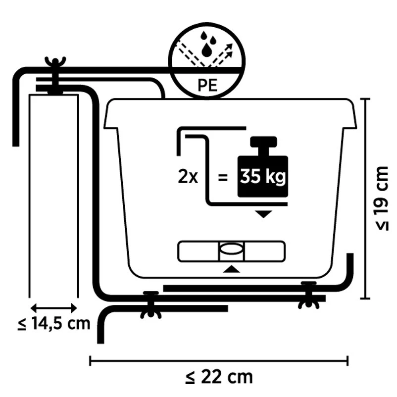 Blumenkastenhalter Aus Bandeisen, Grau 4 Blumenkastenhalter Aus Bandeisen, Grau – Bild 2