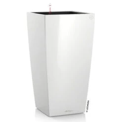 LECHUZA Cubico Premium 30, Weiß Hochglanz, All-in-One-Set , 30x30, H:56 Cm -Die grüne Ecke 3325100081 Cubico Premium 40 weiss All in One Set 40x40x75cm RGB 2 7558 1