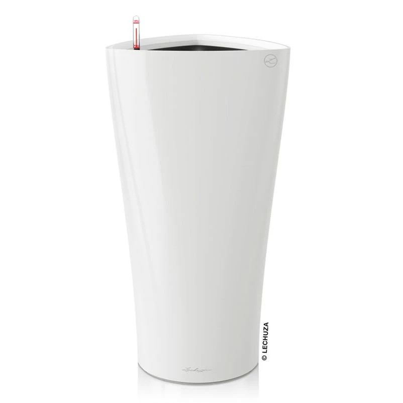 LECHUZA Delta Premium, All-in-One-Set, Weiß Hochglanz, Ø 30 Cm, H:56 Cm 5 LECHUZA Delta Premium, All-in-One-Set, Weiß Hochglanz, Ø 30 Cm, H:56 Cm – Bild 3