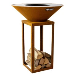 Edelstahl-Feuerstelle 'Fyro 80', Rost, 100 X 100 X 80 Cm -Die grüne Ecke 3920100738 Feuerstelle Fyro80 Rost Optik 2 109393