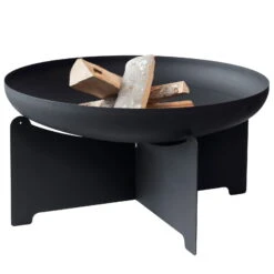 Edelstahl- Feuerstelle 'X 70', Schwarz, 40 X 75 Cm -Die grüne Ecke 3920100744 Feuerschale X70 schwarz 3 109405