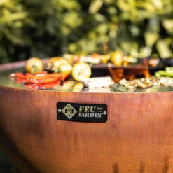 Edelstahl-Feuerstelle 'TRIA', Rost, 100 X 55 X 100 Cm -Die grüne Ecke 3920100752 Feuerstelle TRIA rost 3 110904