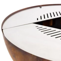 Edelstahl-Feuerstelle 'TRIA', Rost, 100 X 55 X 100 Cm -Die grüne Ecke 3920100752 Feuerstelle TRIA rost ca100x55x100cm 8 125233