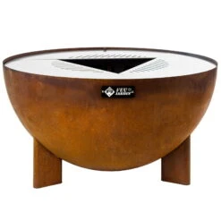 Edelstahl-Feuerstelle 'TRIA', Rost, 100 X 55 X 100 Cm -Die grüne Ecke 3920100752 Feuerstelle TRIA rost 109408