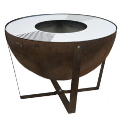 Feuerschale 'Dakota', Rostfarben, Ca. 60 X Ø 80 Cm -Die grüne Ecke 3920100762 Feuerstelle Dakota ca 80cm rund 2 118575