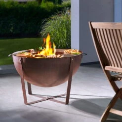 Feuerschale 'Dakota', Rostfarben, Ca. 60 X Ø 80 Cm -Die grüne Ecke 3920100762 Feuerstelle Dakota ca 80cm rund 3 118574