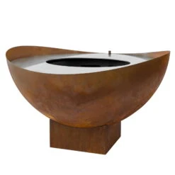 Feuerstelle 'Wave', Rost, Edelstahl, Ca. 100 X 55 X 100 Cm -Die grüne Ecke 3920100768 Feuerstelle WAVE rost ca100x55x100cm 1 1 119654