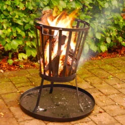 Bodenplatte Für Feuerkorb, Schwarz, Weichstahl, Ca. 50,3 X 50,3 X 3 Cm, 1,47 Kg -Die grüne Ecke 3920150145 Bodenplatte Feuerkorb 1 113471